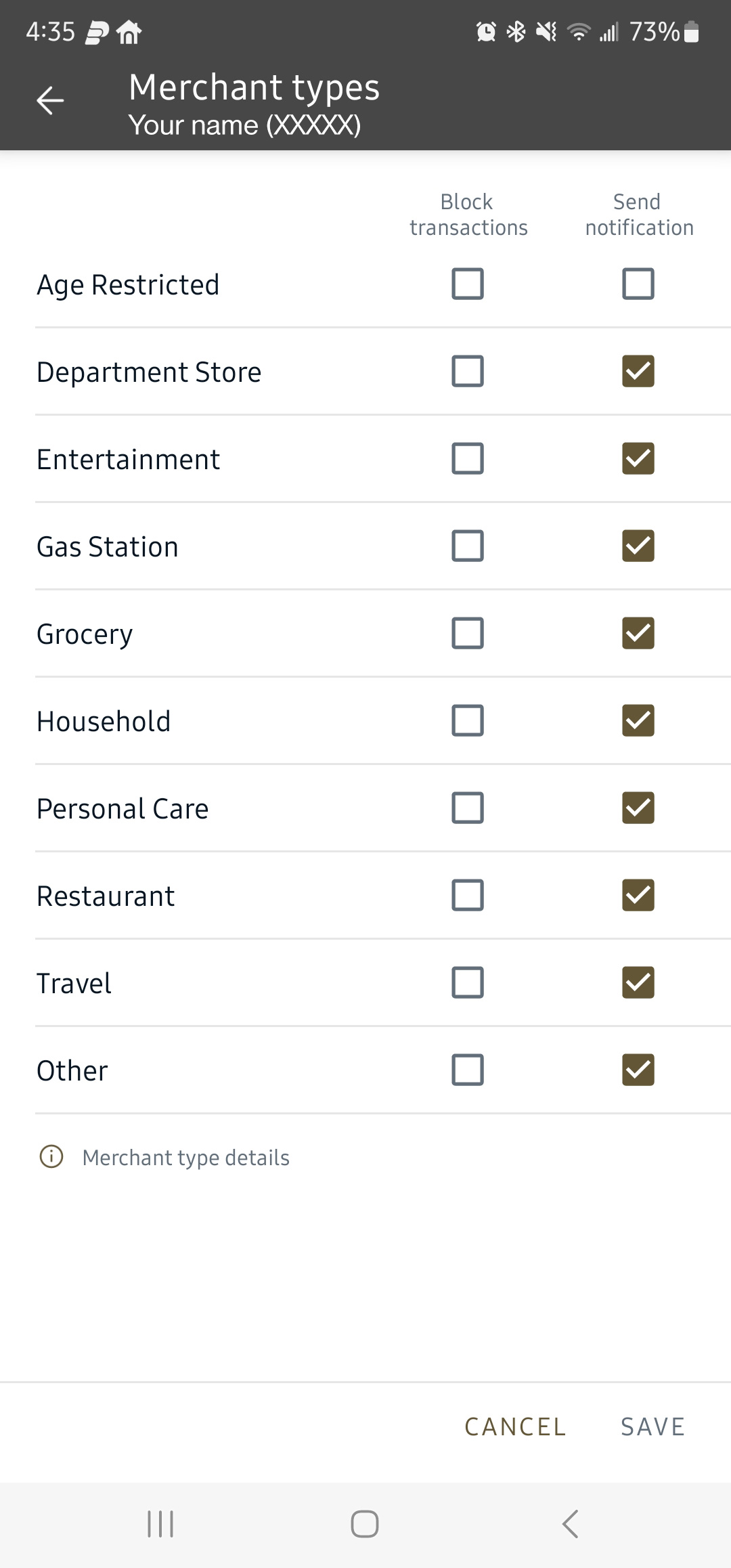 Merchant Types