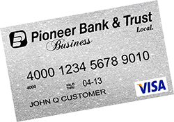 Visa business checking card.